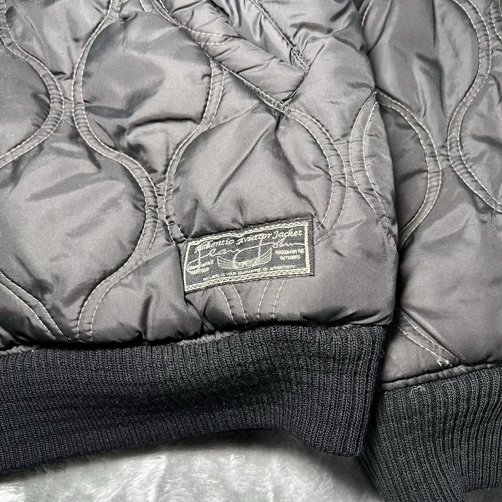 Sean John Jacket Men Size Large Reversible Bomber Puffer Coat Y2K Black